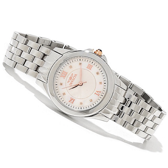 Invicta Angel New Mother Of Pearl Silver Watch